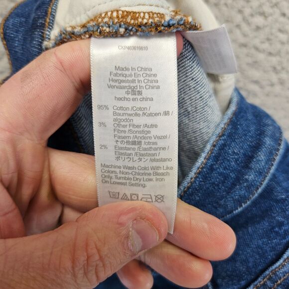 Madewell Jeans Womens Size 25 Blue Denim Cali Demi-Boot Raw Hem - Picture 8 of 11